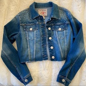 Jean Jacket with Rhinestones - True Religion